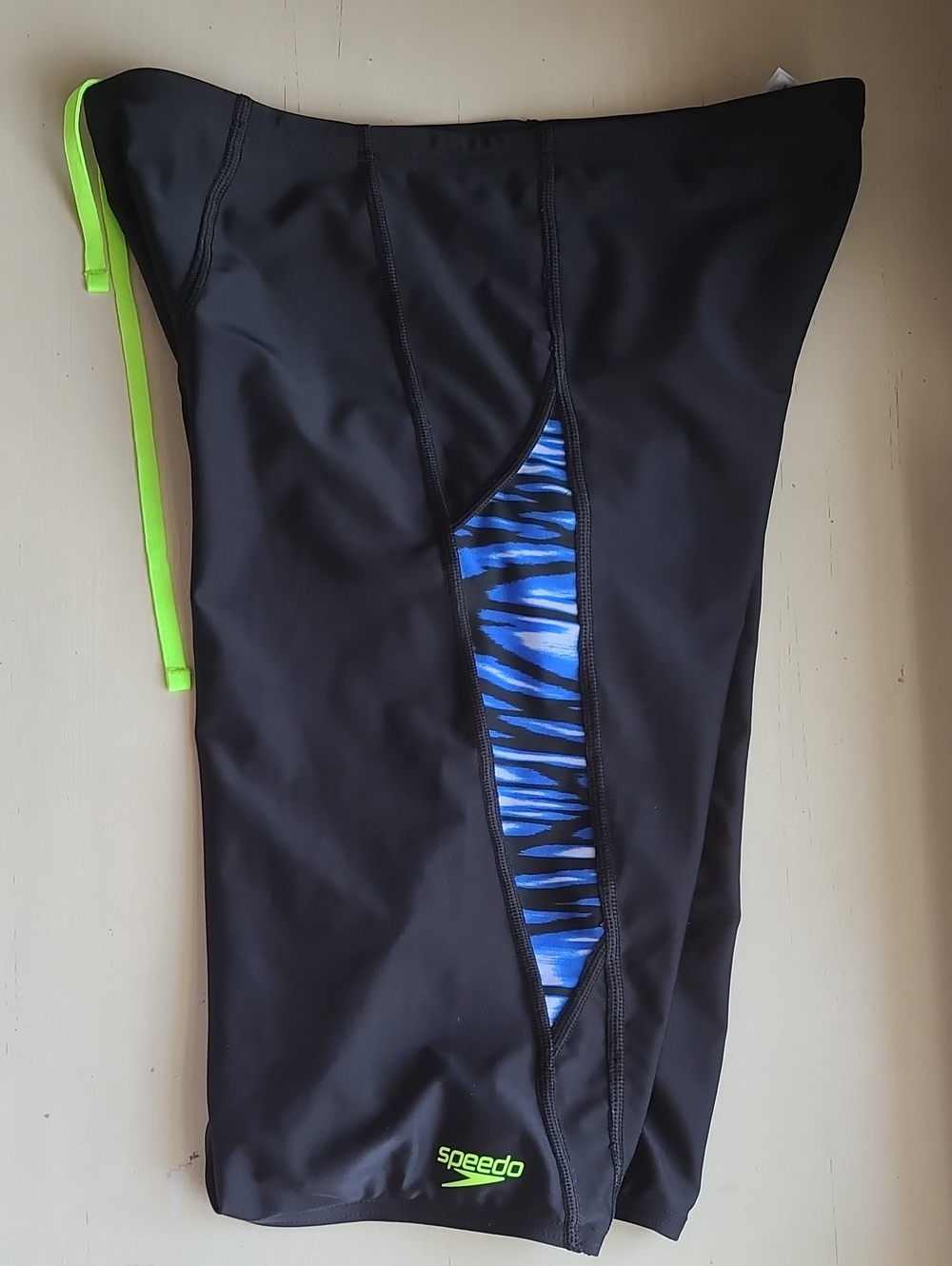 Speedo Pro LT Men’s Jammer Swim Shorts Size 34 Black Blue Competition Swim